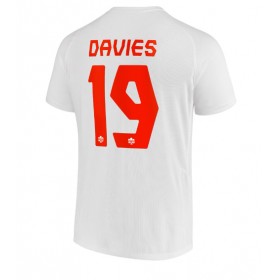 Herren Fußballbekleidung Kanada Alphonso Davies #19 Auswärtstrikot WM 2022 Kurzarm